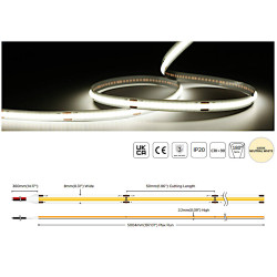 Taśma LED COB 5W/m 24V 4000K - 5m